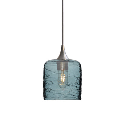 603 Spun: Single Pendant Light-Glass-Bicycle Glass Co - Hotshop-Golden Amber-Brushed Nickel-Bicycle Glass Co