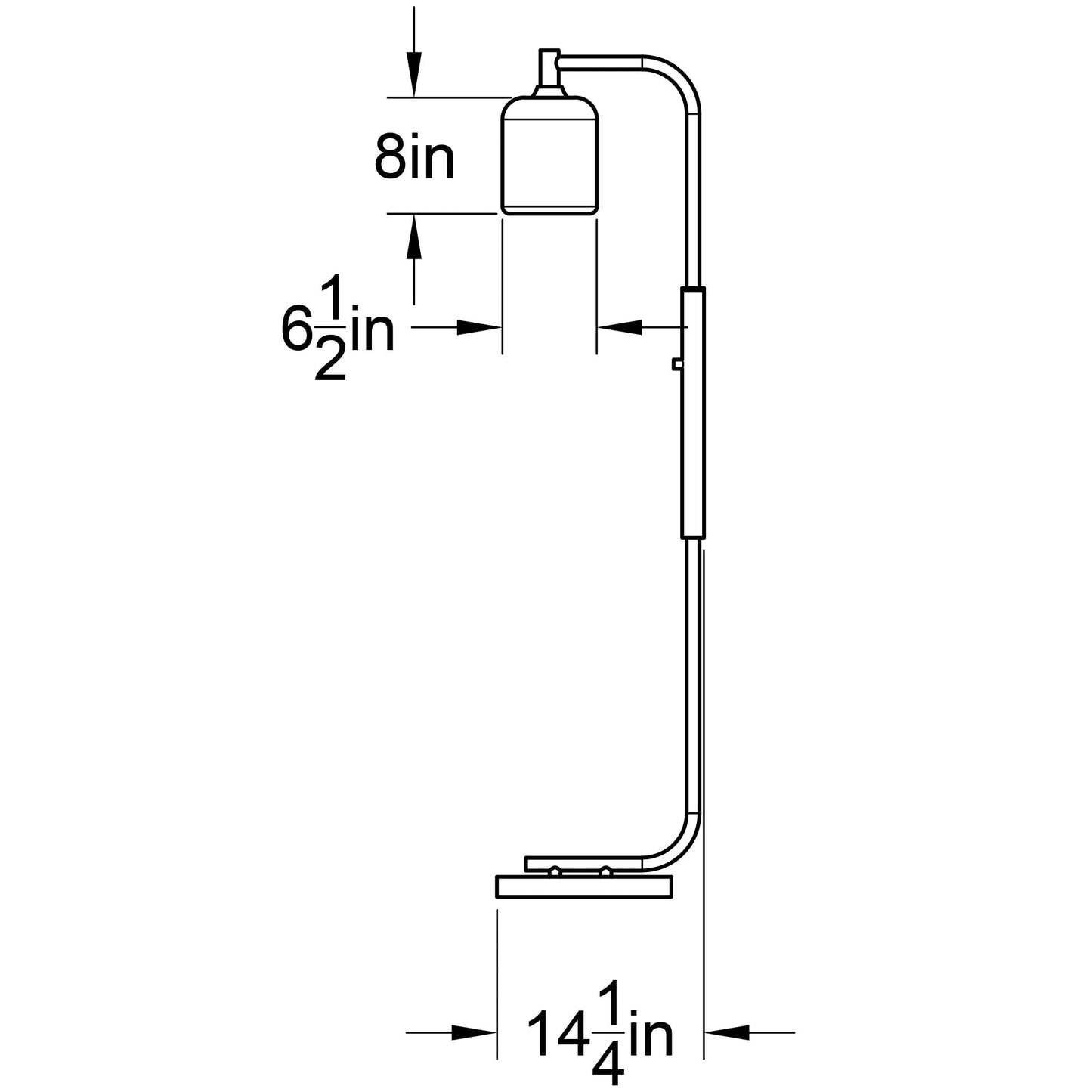 603 Swell: Floor Lamp-Glass-Bicycle Glass Co - Hotshop-Eco Clear-Brushed Nickel-Bicycle Glass Co