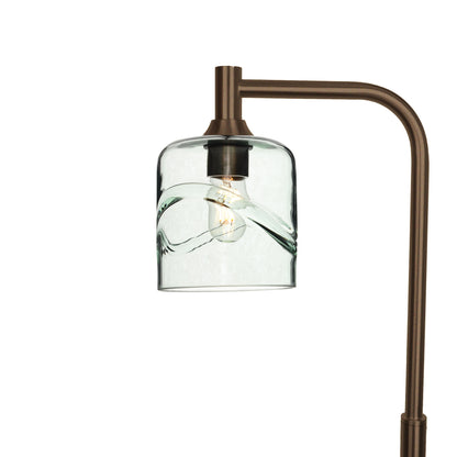 603 Swell: Floor Lamp-Glass-Bicycle Glass Co - Hotshop-Eco Clear-Antique Bronze-Bicycle Glass Co