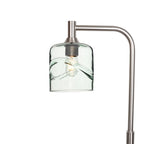 603 Swell: Floor Lamp-Glass-Bicycle Glass Co - Hotshop-Eco Clear-Brushed Nickel-Bicycle Glass Co