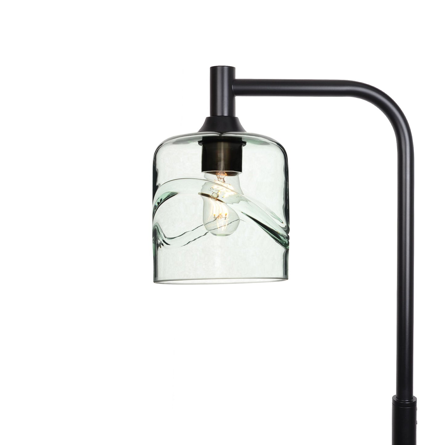 603 Swell: Floor Lamp-Glass-Bicycle Glass Co - Hotshop-Eco Clear-Matte Black-Bicycle Glass Co