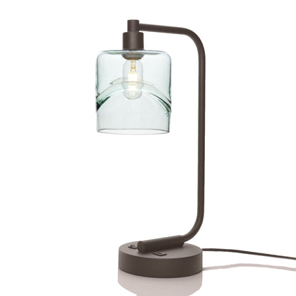 603 Swell: Table Lamp-Glass-Bicycle Glass Co - Hotshop-Eco Clear-Dark Bronze-Bicycle Glass Co