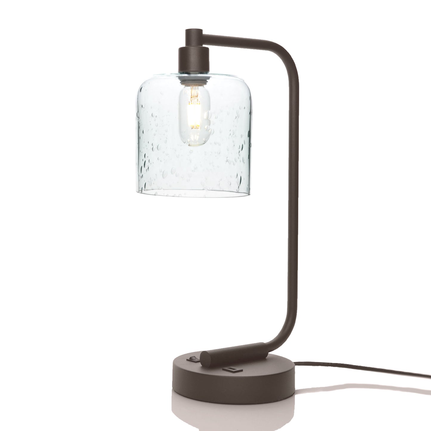 603 Table Lamp-Glass-Bicycle Glass Co - Hotshop-Lunar-Eco Clear-Dark Bronze-Bicycle Glass Co