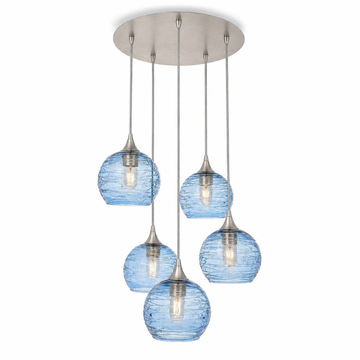Spun / Steel Blue / Brushed Nickel - 4ft Cord