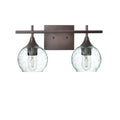 763 2-Light Wall Vanity-Bicycle Glass Co-Antique Bronze-Lunar-Eco Clear-Bicycle Glass Co