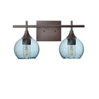 763 2-Light Wall Vanity-Bicycle Glass Co-Antique Bronze-Lunar-Slate Gray-Bicycle Glass Co