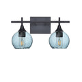 763 2-Light Wall Vanity-Bicycle Glass Co-Matte Black-Lunar-Slate Gray-Bicycle Glass Co