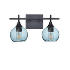763 2-Light Wall Vanity-Bicycle Glass Co-Matte Black-Lunar-Slate Gray-Bicycle Glass Co