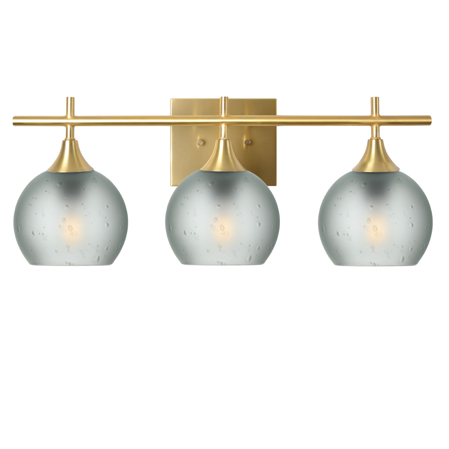 763 3-Light Vanity-Glass-Bicycle Glass Co-Celestial-Eco Clear-Polished Brass-Bicycle Glass Co