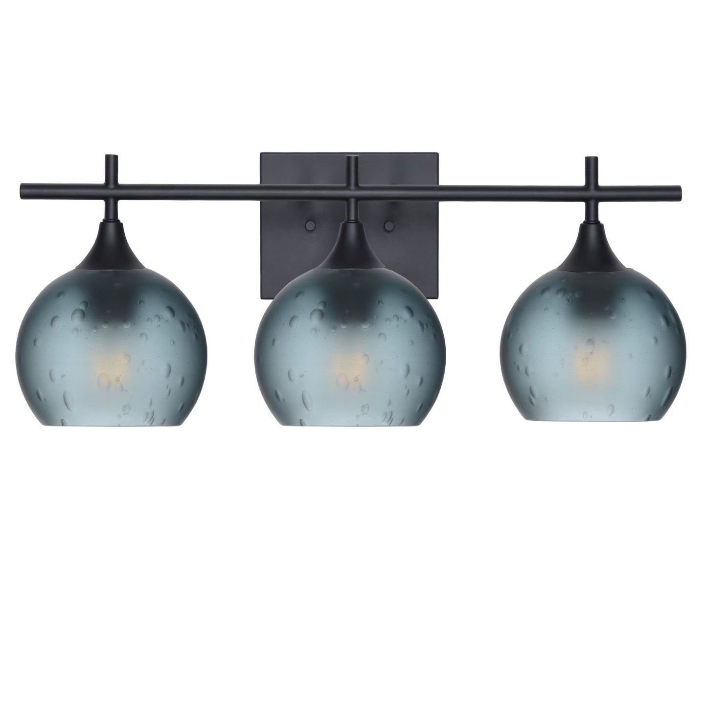 763 3-Light Vanity-Glass-Bicycle Glass Co-Celestial-Slate Gray-Matte Black-Bicycle Glass Co