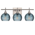 763 3-Light Vanity-Glass-Bicycle Glass Co-Glacial-Slate Gray-Brushed Nickel-Bicycle Glass Co