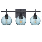 763 3-Light Vanity-Glass-Bicycle Glass Co-Lunar-Slate Gray-Matte Black-Bicycle Glass Co