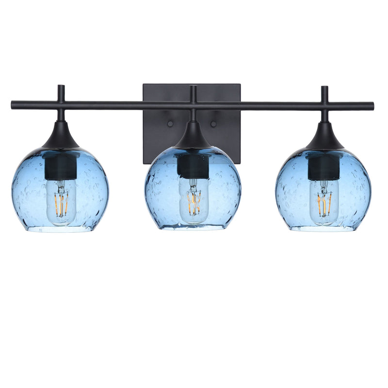763 3-Light Vanity – Lunar / Steel Blue / Matte Black