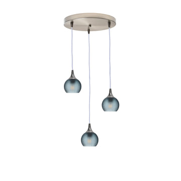 Brushed Nickel - 4ft Cord / Celestial / Slate Gray