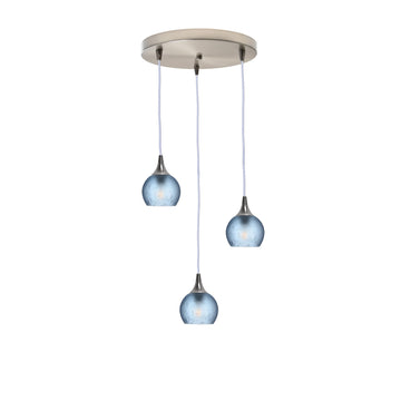 Brushed Nickel - 4ft Cord / Celestial / Steel Blue