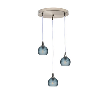 Brushed Nickel - 4ft Cord / Glacial / Slate Gray