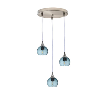 Brushed Nickel - 4ft Cord / Lunar / Slate Gray