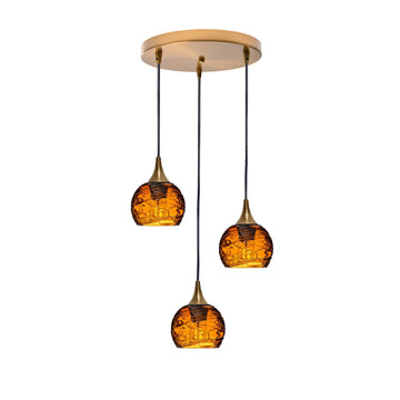Polished Brass - 4ft Cord / Spun / Golden Amber