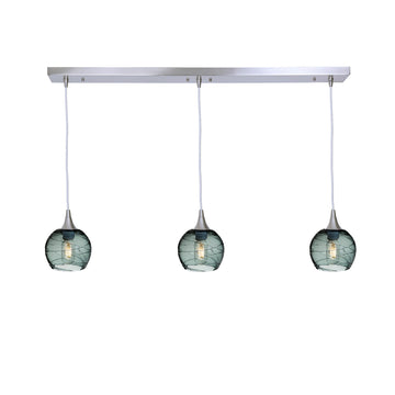 Brushed Nickel - 4ft Cord / Spun / Slate Gray