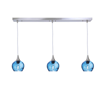 Brushed Nickel - 4ft Cord / Spun / Steel Blue