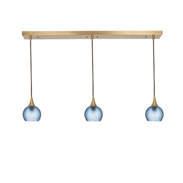Polished Brass - 4ft Cord / Celestial / Steel Blue