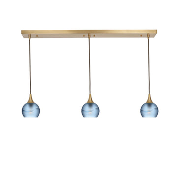 Polished Brass - 4ft Cord / Glacial / Steel Blue