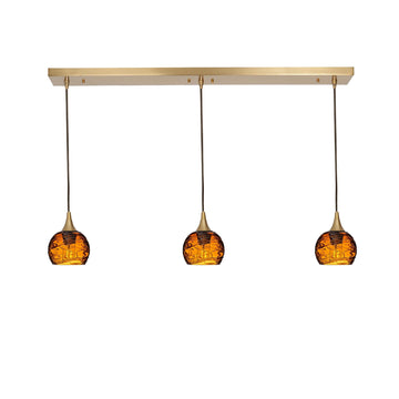 Polished Brass - 4ft Cord / Spun / Golden Amber