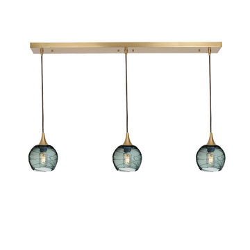 Polished Brass - 4ft Cord / Spun / Slate Gray
