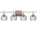 763 4-Light Vanity-Glass-Bicycle Glass Co-Celestial-Eco Clear-Brushed Nickel-Bicycle Glass Co