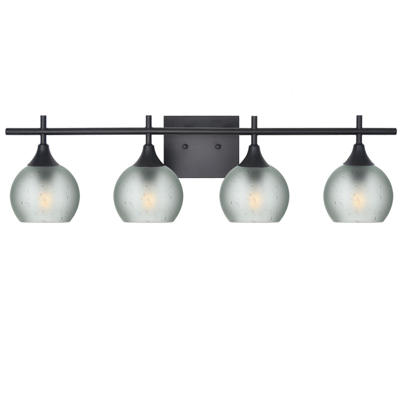 763 4-Light Vanity – Celestial / Eco Clear / Matte Black