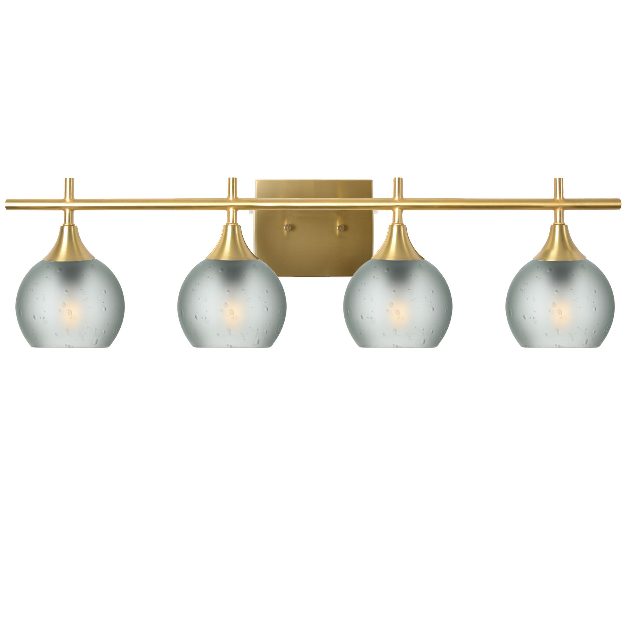 763 4-Light Vanity-Glass-Bicycle Glass Co-Celestial-Eco Clear-Polished Brass-Bicycle Glass Co
