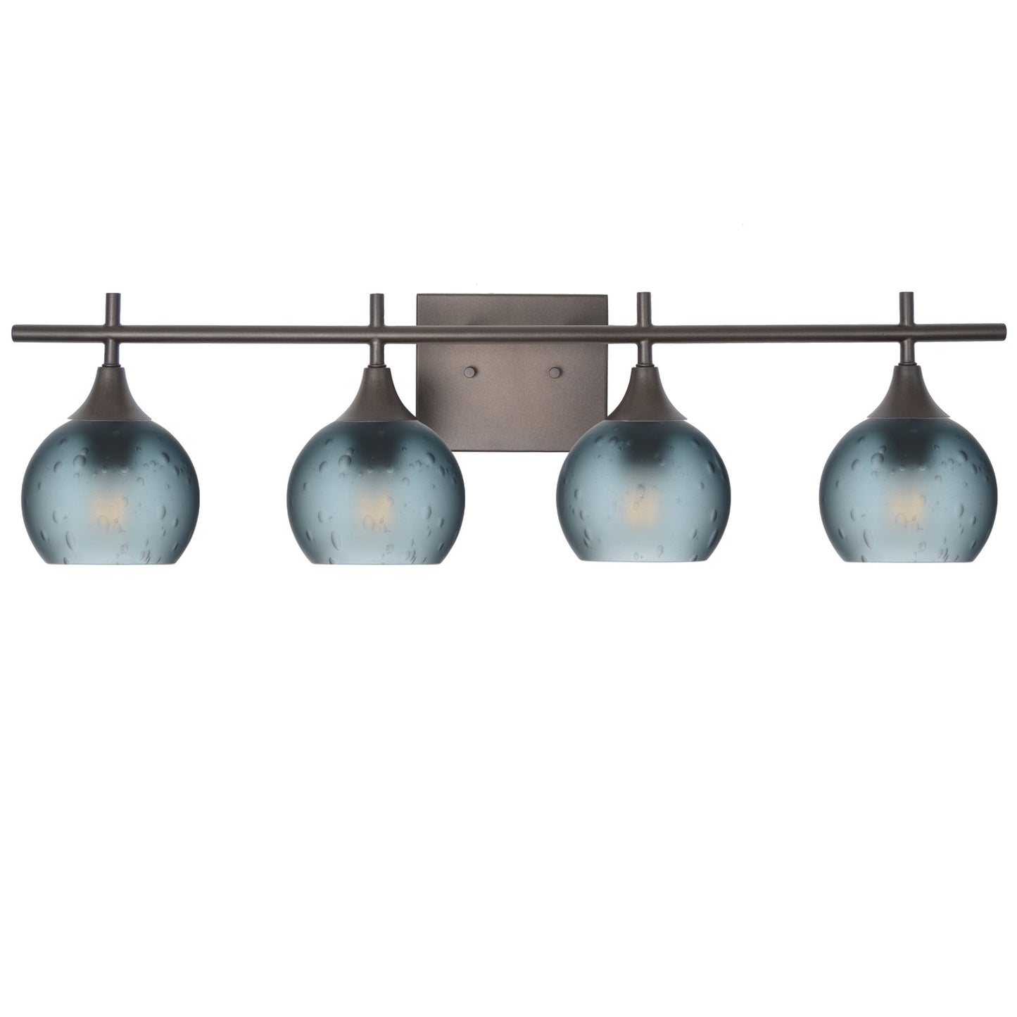 763 4-Light Vanity-Glass-Bicycle Glass Co-Celestial-Slate Gray-Antique Bronze-Bicycle Glass Co
