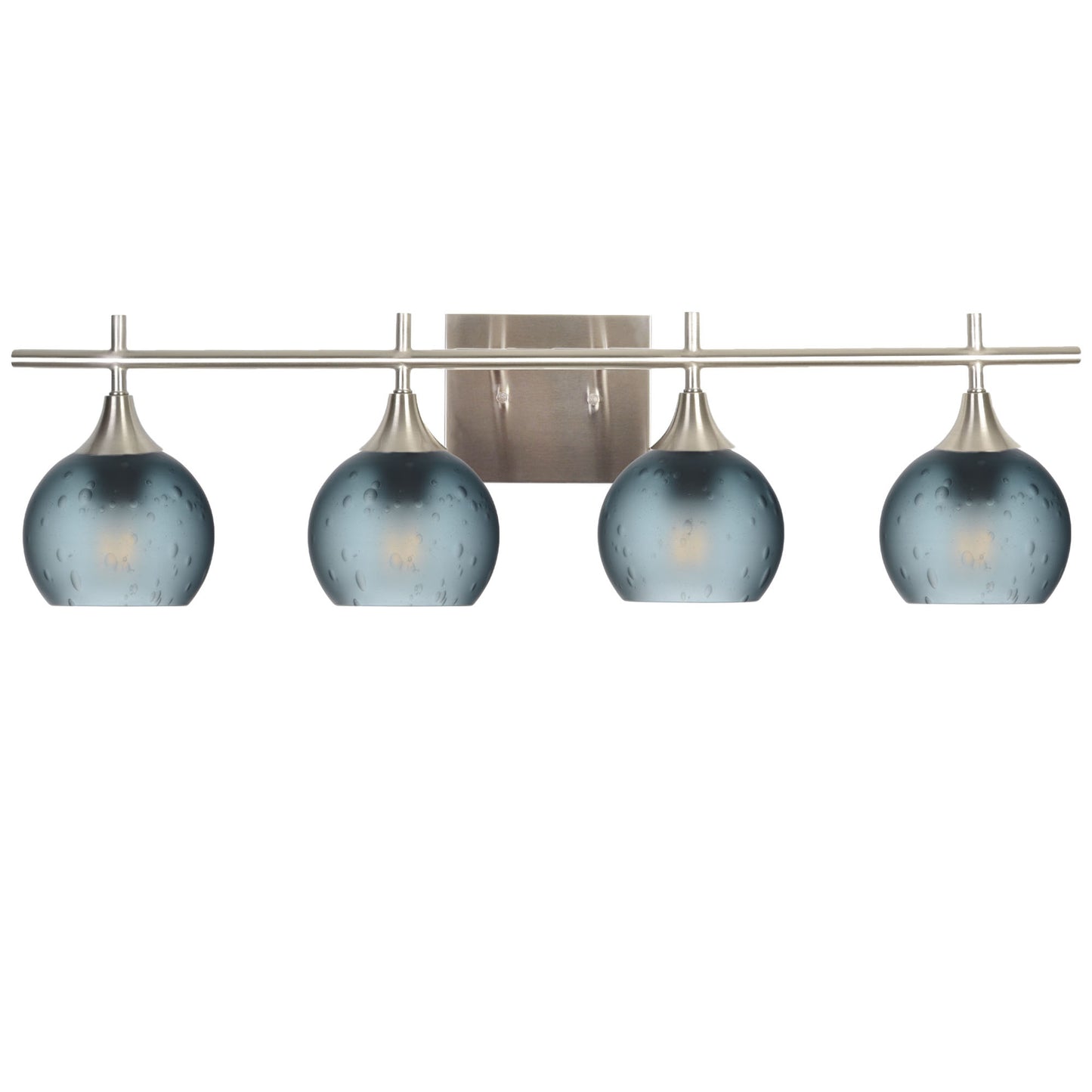 763 4-Light Vanity-Glass-Bicycle Glass Co-Celestial-Slate Gray-Brushed Nickel-Bicycle Glass Co