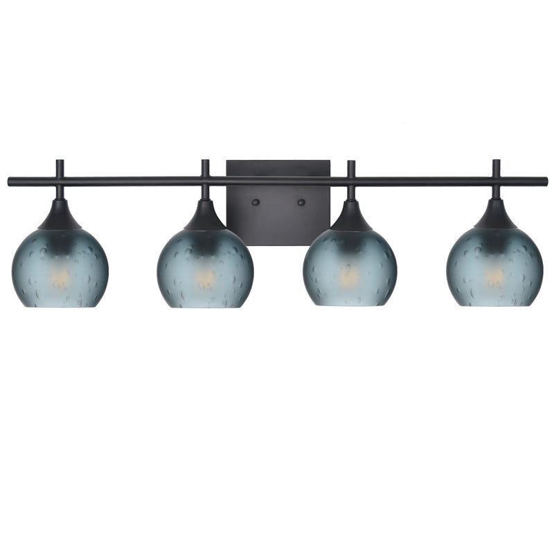 763 4-Light Vanity – Celestial / Slate Gray / Matte Black