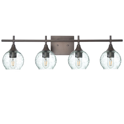 763 4-Light Vanity-Glass-Bicycle Glass Co-Lunar-Eco Clear-Antique Bronze-Bicycle Glass Co