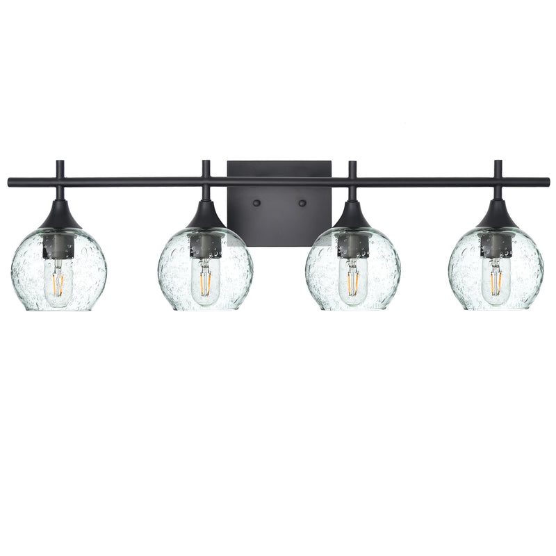 763 4-Light Vanity – Lunar / Eco Clear / Matte Black