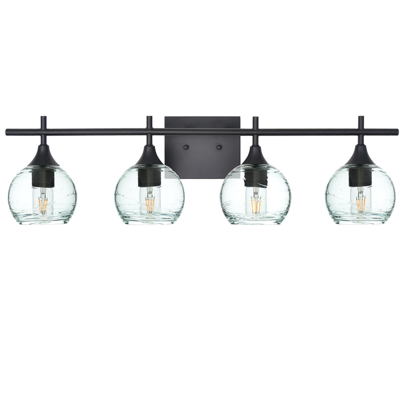 763 4-Light Vanity – Spun / Eco Clear / Matte Black