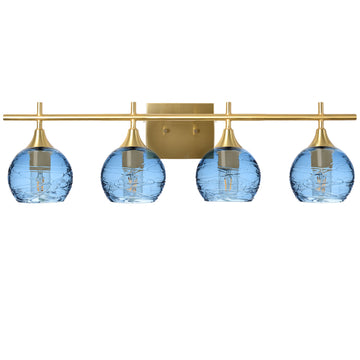 Spun / Steel Blue / Polished Brass