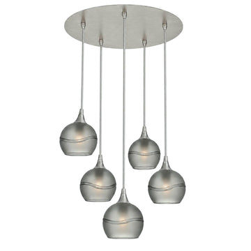 Brushed Nickel - 4ft Cord / Glacial / Slate Gray