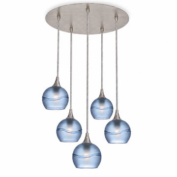 Brushed Nickel - 4ft Cord / Glacial / Steel Blue