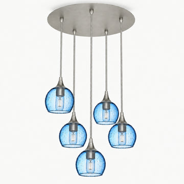Brushed Nickel - 4ft Cord / Lunar / Steel Blue