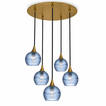 Polished Brass - 4ft Cord / Glacial / Steel Blue