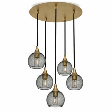 Polished Brass - 4ft Cord / Lunar / Slate Gray