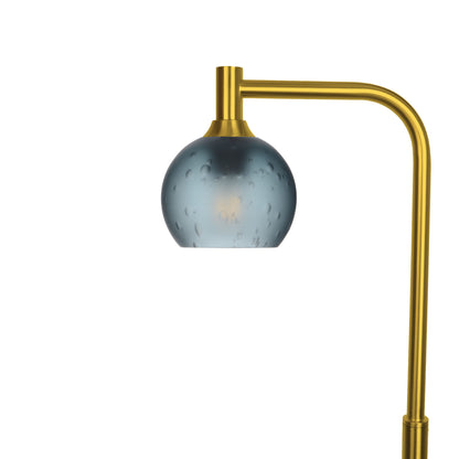 763 Celestial: Floor Lamp-Glass-Bicycle Glass Co - Hotshop-Slate Gray-Polished Brass-Bicycle Glass Co