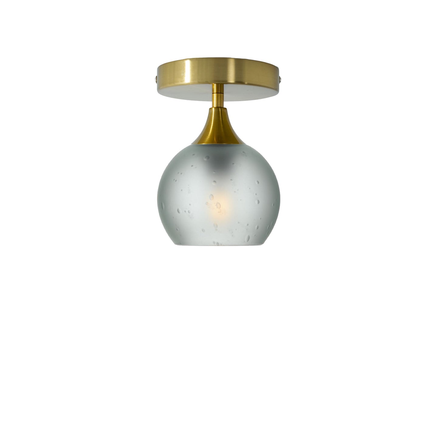 763 Celestial: Semi Flush Light-Glass-Bicycle Glass Co-Eco Clear-Polished Brass-Bicycle Glass Co