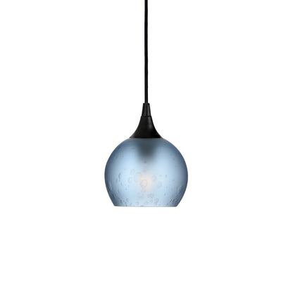 763 Celestial: Single Pendant Light-Glass-Bicycle Glass Co - Hotshop-Steel Blue-Antique Bronze-Bicycle Glass Co