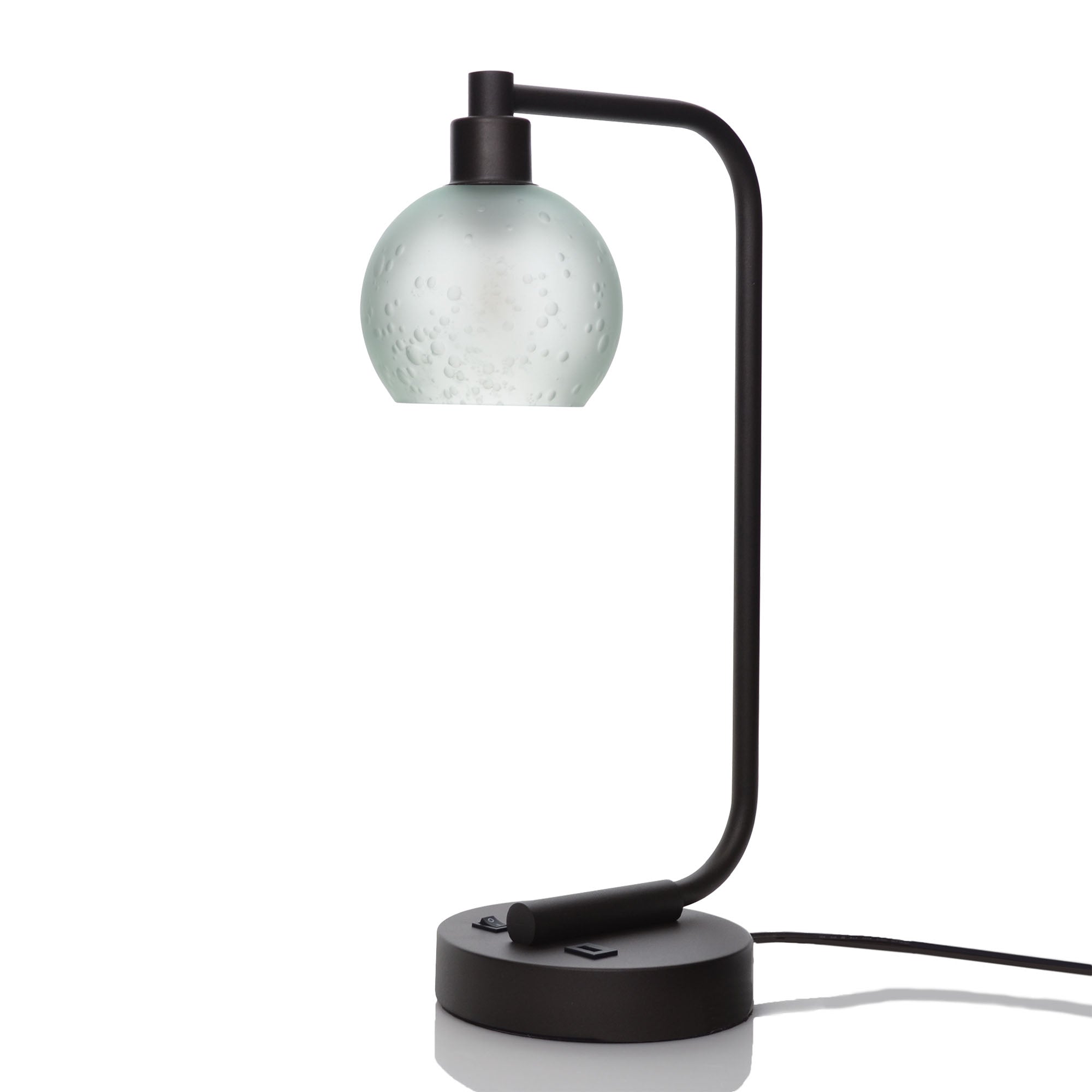 763 Celestial: Table Lamp-Glass-Bicycle Glass Co - Hotshop-Steel Blue-Brushed Nickel-Bicycle Glass Co