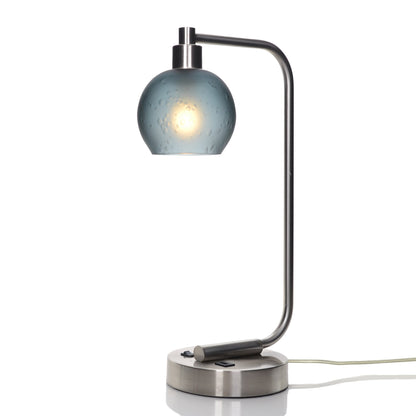 763 Celestial: Table Lamp-Glass-Bicycle Glass Co - Hotshop-Slate Gray-Brushed Nickel-4 Watt LED (+$0.00)-Bicycle Glass Co