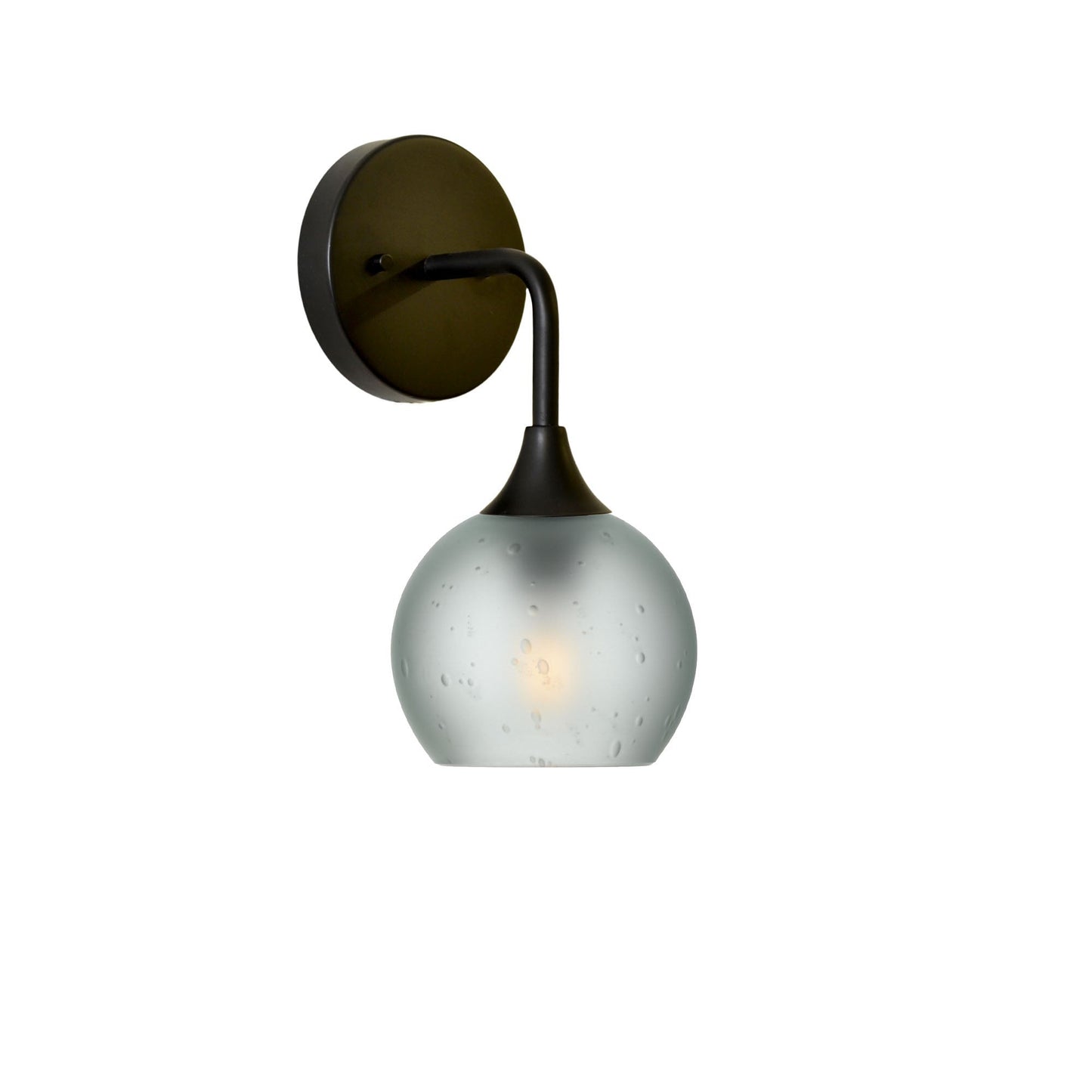 763 Celestial: Wall Sconce-Glass-Bicycle Glass Co - Hotshop-Eco Clear-Matte Black-Bicycle Glass Co