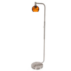 763 Floor Lamp-Glass-Bicycle Glass Co - Hardware-Lunar-Steel Blue-Brushed Nickel-Bicycle Glass Co